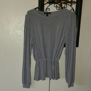 Banana Republic Charcoal Long Sleeve Blouse